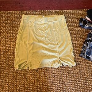 Light green skirt with baby slits